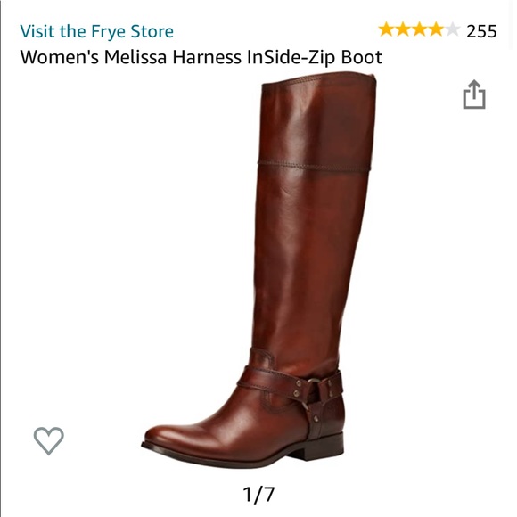 Frye Melissa Harness inside zip redwood size 7